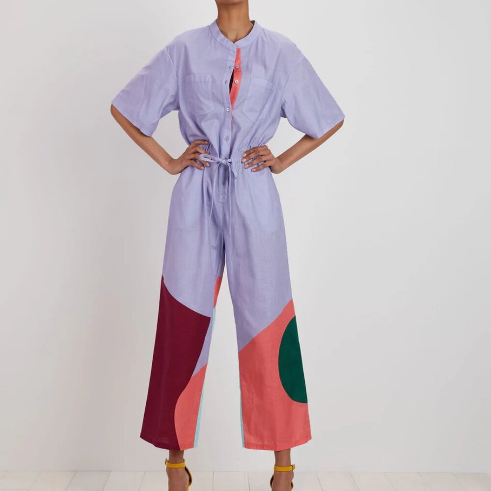 The KIT Issa Jumpsuit Lilac Cut Paper Large